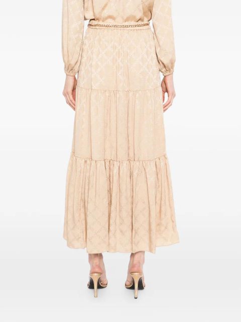 Michael Kors monogram maxi skirt - Neutrals
