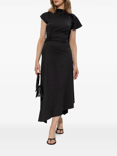 Victoria Beckham asymmetrical draped dress - Black