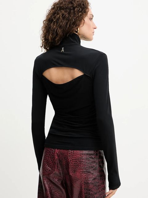 Patrizia Pepe bluzka damska kolor czarny gładka 8M1713 J312 - zdjęcie produktu nr 1