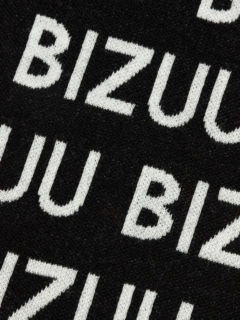 Bizuu szalik z dodatkiem wełny LOGGU damski kolor czarny wzorzysty LOGGU CZARNY - zdjęcie produktu nr 2