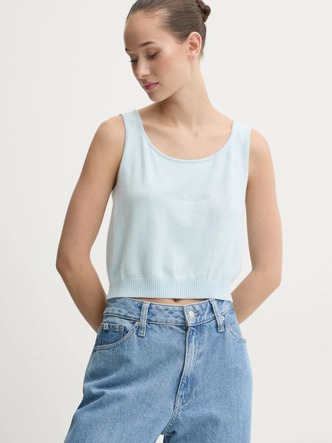 Guess Jeans top z domieszką jedwabiu - zdjęcie produktu nr 1