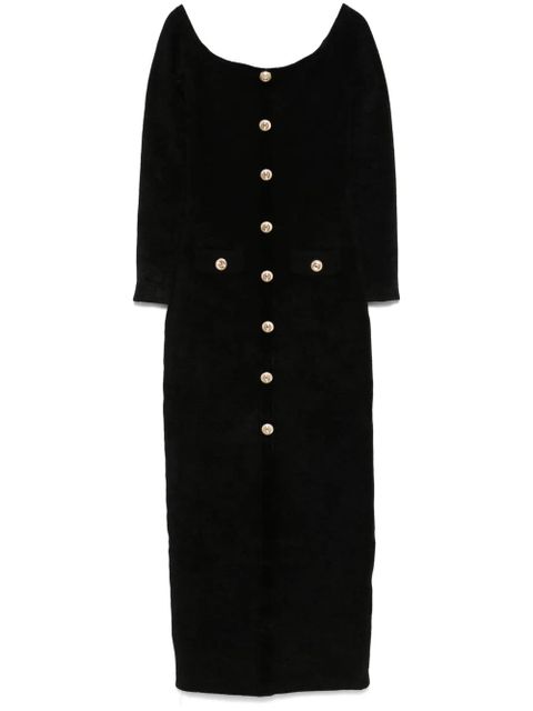 Self-Portrait chenille knit maxi dress - Black - zdjęcie produktu nr 1