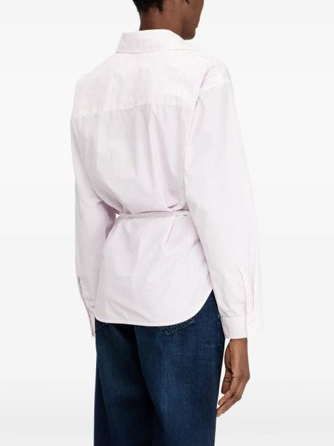 Diesel C-Delphos striped shirt - White