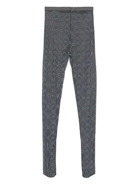 Marine Serre Moonogram-pattern tights - Grey - zdjęcie produktu nr 2