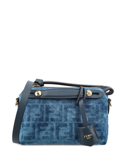 FENDI mini By The Way Soft flocked tote bag - Blue - zdjęcie produktu nr 1