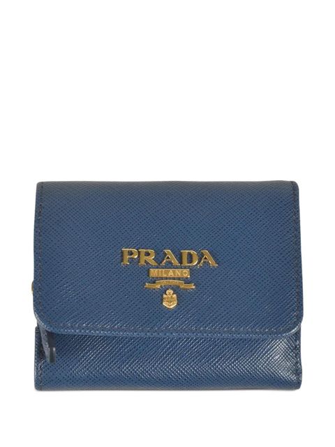 Prada logo-plaque wallet - Blue - zdjęcie produktu nr 1