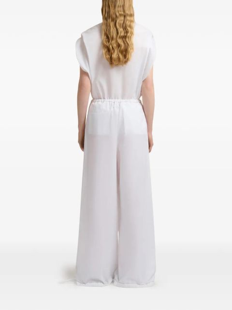 Marni draping wide-leg trousers - White