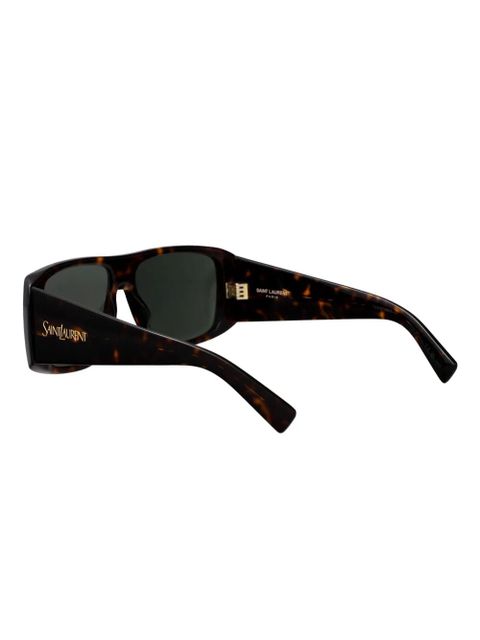 Saint Laurent Eyewear rectangle-frame sunglasses - Brown