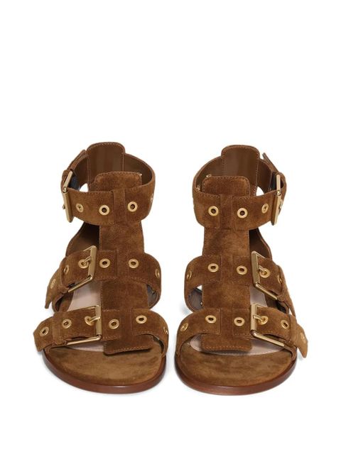 Gianvito Rossi buckle-strap flat sandals - Brown
