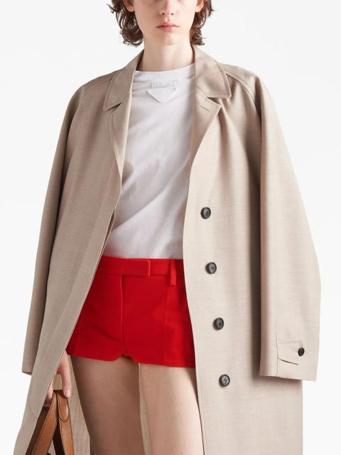 Prada triangle-logo jersey T-shirt - White