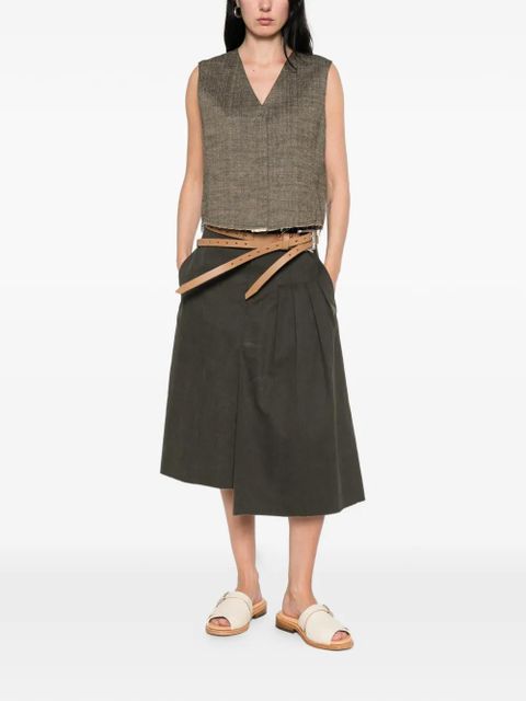 OUR LEGACY Base V-neck waistcoat - Brown - zdjęcie produktu nr 2