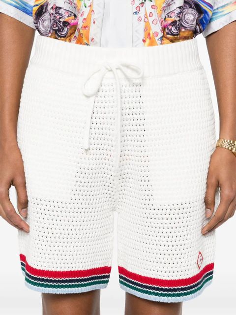 Casablanca crochet-knit shorts - White