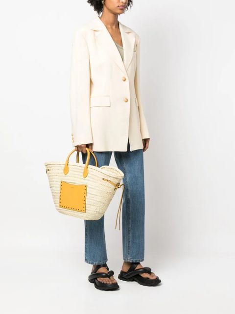 ISABEL MARANT Cadix woven beach bag - Neutrals