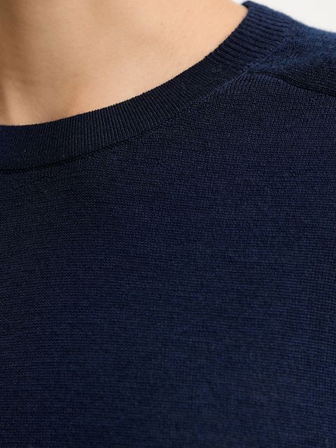 United Colors of Benetton sweter wełniany damskie kolor granatowy lekki 11AHD10E6