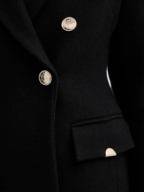 Morgan płaszcz z dodatkiem wełny kolor czarny GATIM.F