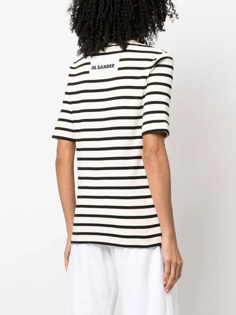 JIL SANDER+ striped cotton T-shirt - Neutrals