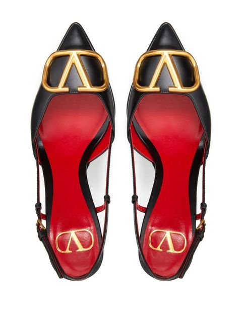 Valentino Garavani 120mm VLogo Signature slingback pumps - Black