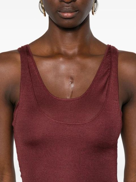 Aya Muse scoop-neck maxi dress - Brown