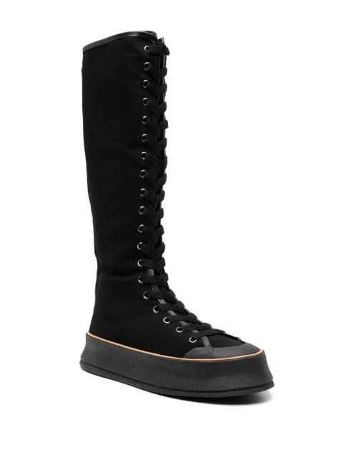 Max Mara lace-up canvas boots - Black - zdjęcie produktu nr 2