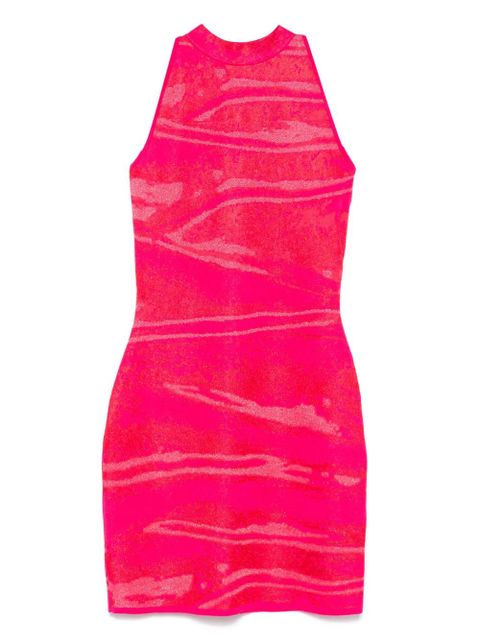 Balmain patterned-jacquard mini dress - Pink - zdjęcie produktu nr 1