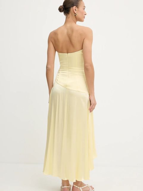 Bardot sukienka kolor żółty maxi rozkloszowana 59266DB - zdjęcie produktu nr 2