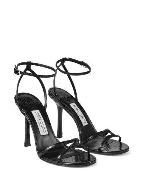 Jimmy Choo 100mm leather sandals - Black - zdjęcie produktu nr 2