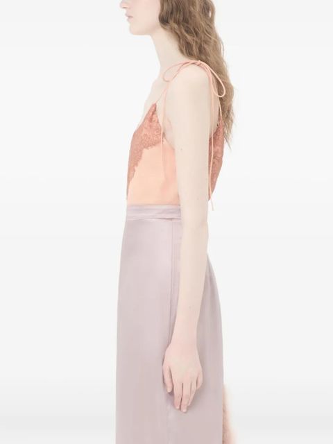 Valentino Garavani lace crepe de chine top - Pink