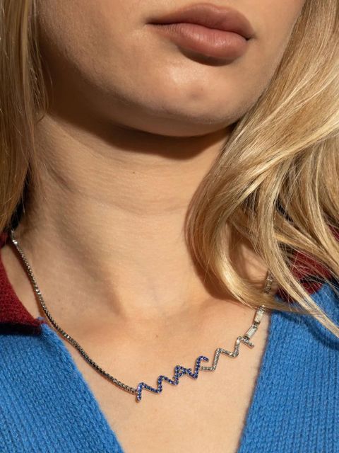 Marni sapphire-wave necklace - Silver