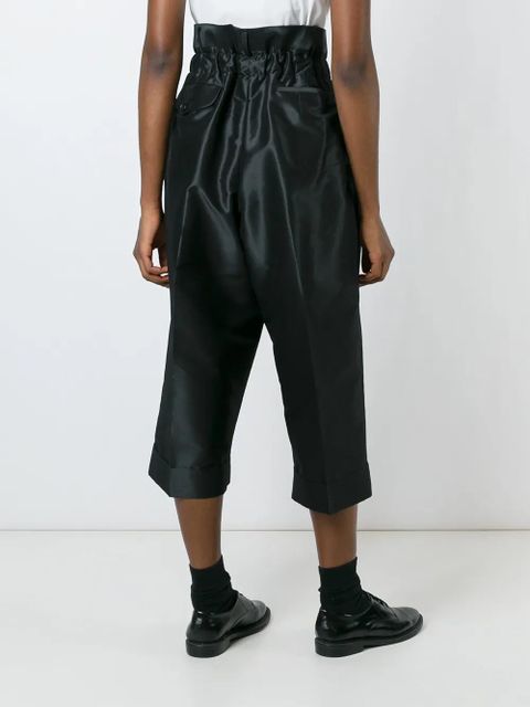 Comme Des Garçons cropped pleated trousers - Black