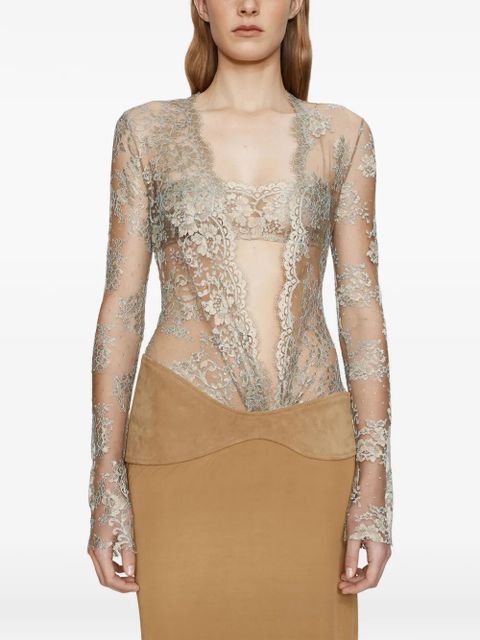 Christopher Esber Sèpienne lace belted gown - Neutrals