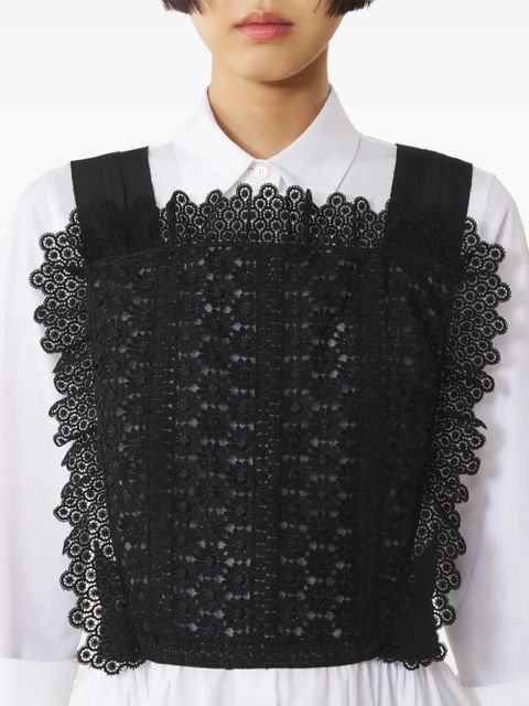 Lanvin lace-detail sleeveless top - Black