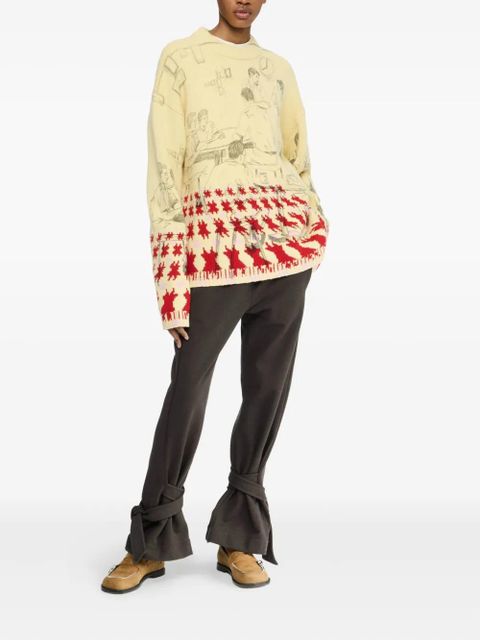 JW Anderson patterned-intarsia jumper - Yellow