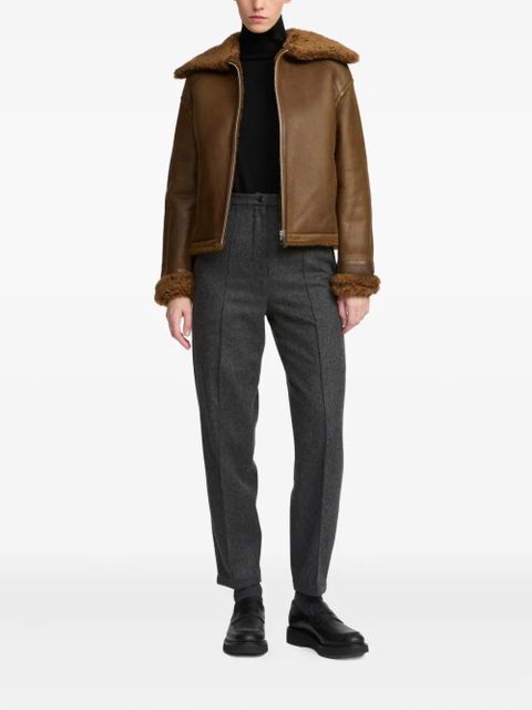 Yves Salomon shearling boxy jacket - Brown