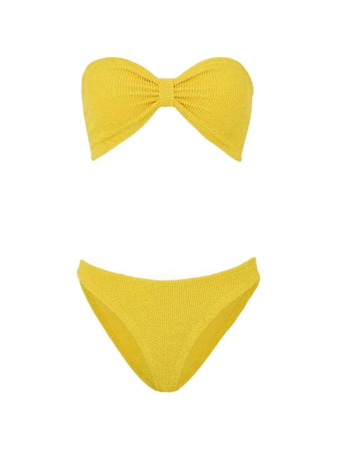 Hunza G Jean knot-detail bikini set - Yellow - zdjęcie produktu nr 1