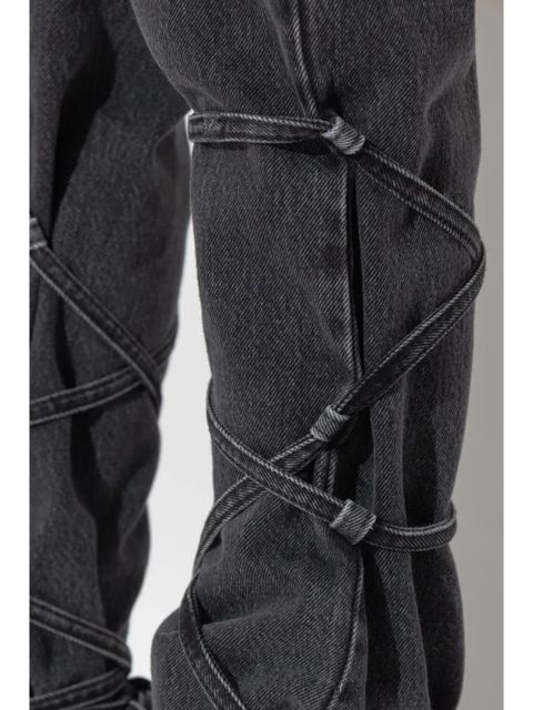 Alexander McQueen tied jeans - Black