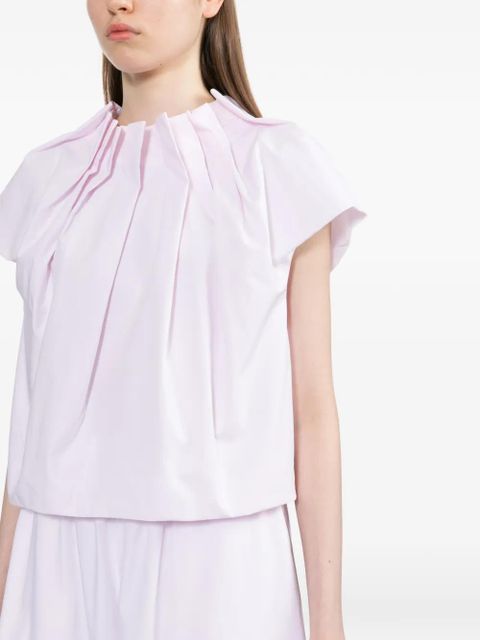 Simone Rocha gathered-tulip blouse - Pink