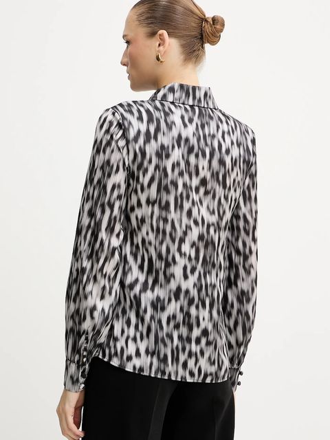 Silvian Heach koszula HUMMELS damska kolor czarny regular z kołnierzykiem klasycznym GPA25416CA