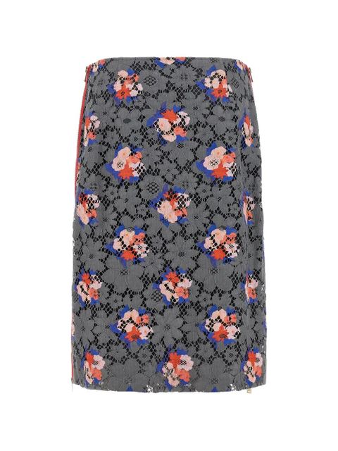 FENDI lace floral-pattern midi skirt - Grey - zdjęcie produktu nr 2