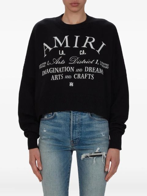 AMIRI logo-embroidered jumper - Black - zdjęcie produktu nr 1