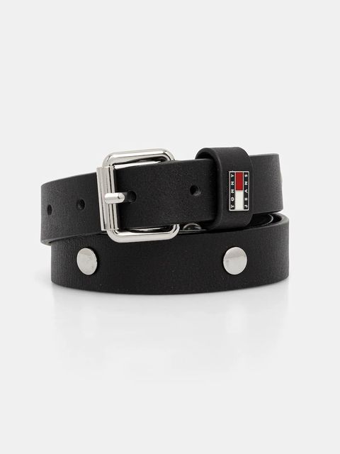 Tommy Jeans pasek skórzany damski kolor czarny AW0AW17916 - zdjęcie produktu nr 1