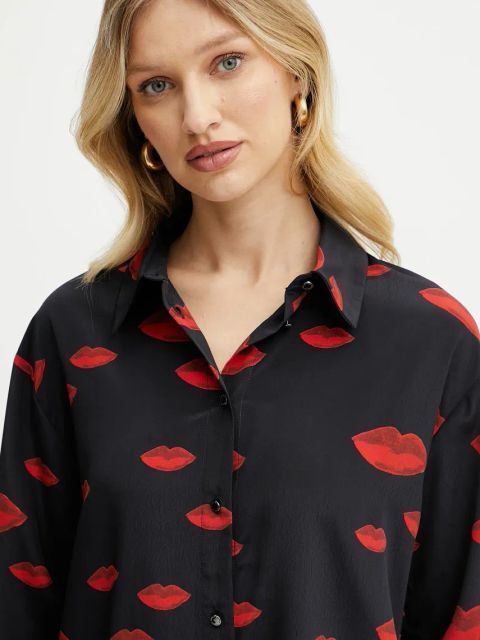 Morgan koszula CKISS.F damska kolor czarny relaxed z kołnierzykiem klasycznym CKISS.F