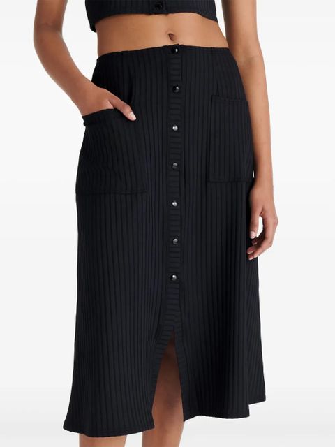 ERES Copacabana ribbed midi skirt - Black