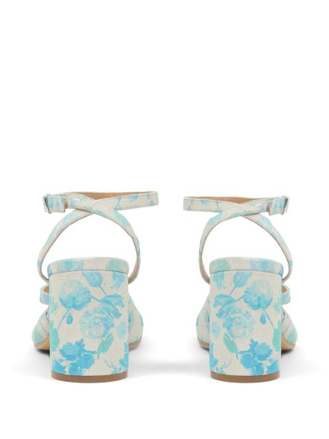 Maison Margiela Tabi floral print pumps - Neutrals