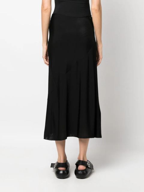 Jil Sander mid-rise straight midi skirt - Black