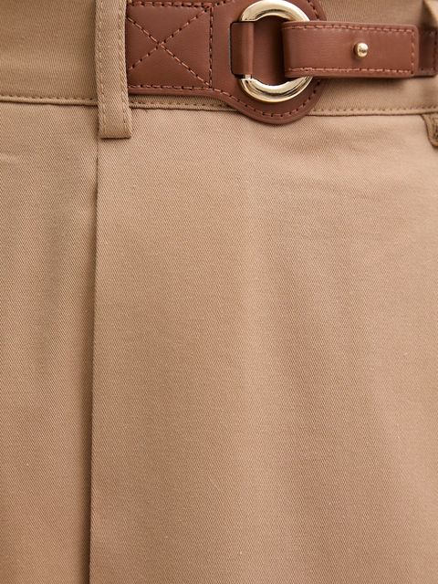 Morgan spódnica kolor brązowy midi rozkloszowana JOKER.F