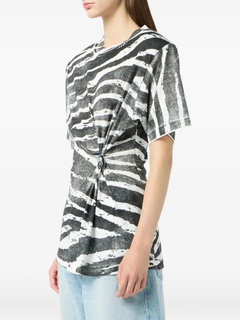 Blumarine print metal detail T-shirt - White