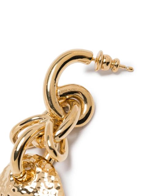 Chloé hammered-disc chain earrings - Gold