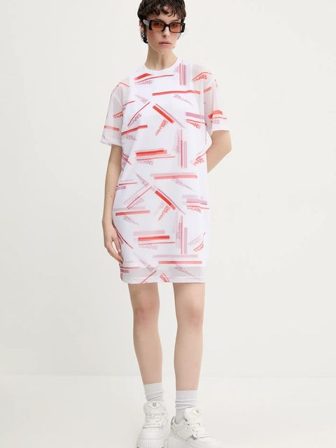 Karl Lagerfeld Jeans sukienka kolor biały mini prosta A2W13031 - zdjęcie produktu nr 2