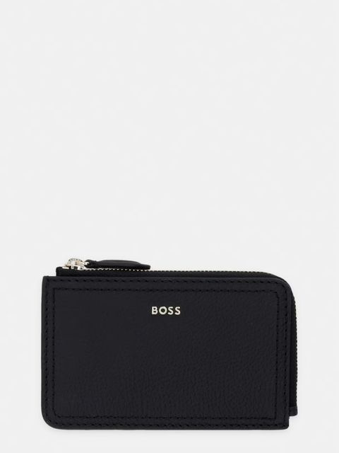 BOSS portfel damski skórzany Lenah Zip Cardholder - zdjęcie produktu nr 1