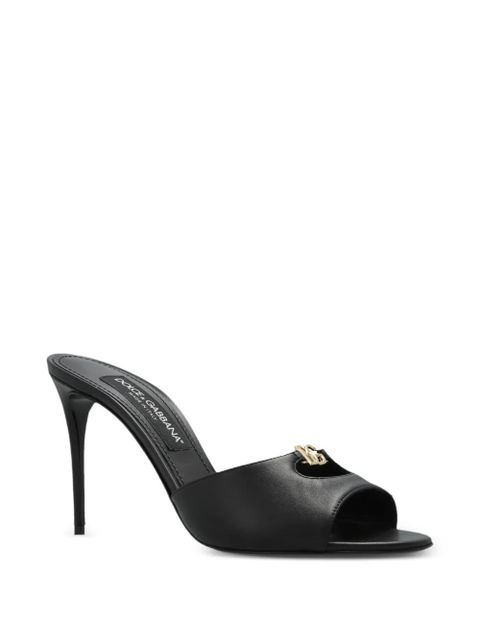 Dolce & Gabbana cutout logo mules - Black